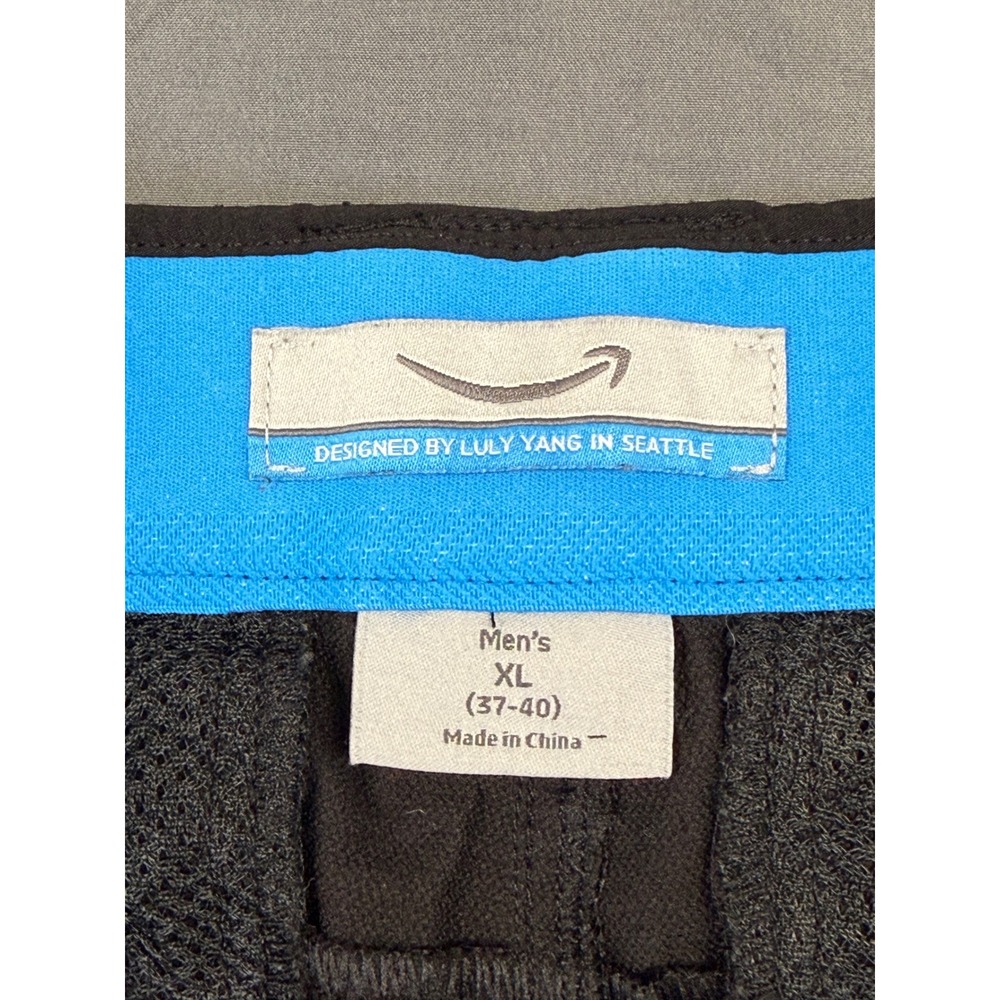 Amazon Luly Yang Men XL Black Cargo Work Shorts Z4DS23MSH02 Stretch Techwear - Picture 4 of 11